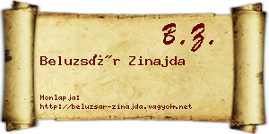 Beluzsár Zinajda névjegykártya